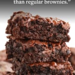 almond flour brownies labeled for Pinterest.
