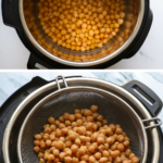 chickpeas in the instant pot and drained in fine mesh strainer.