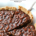 Chocolate pecan pie pin for Pinterest.