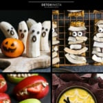 healthy halloween treats pin for pinterest.
