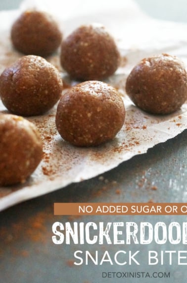 Healthy Snickerdoodle snack bites pin